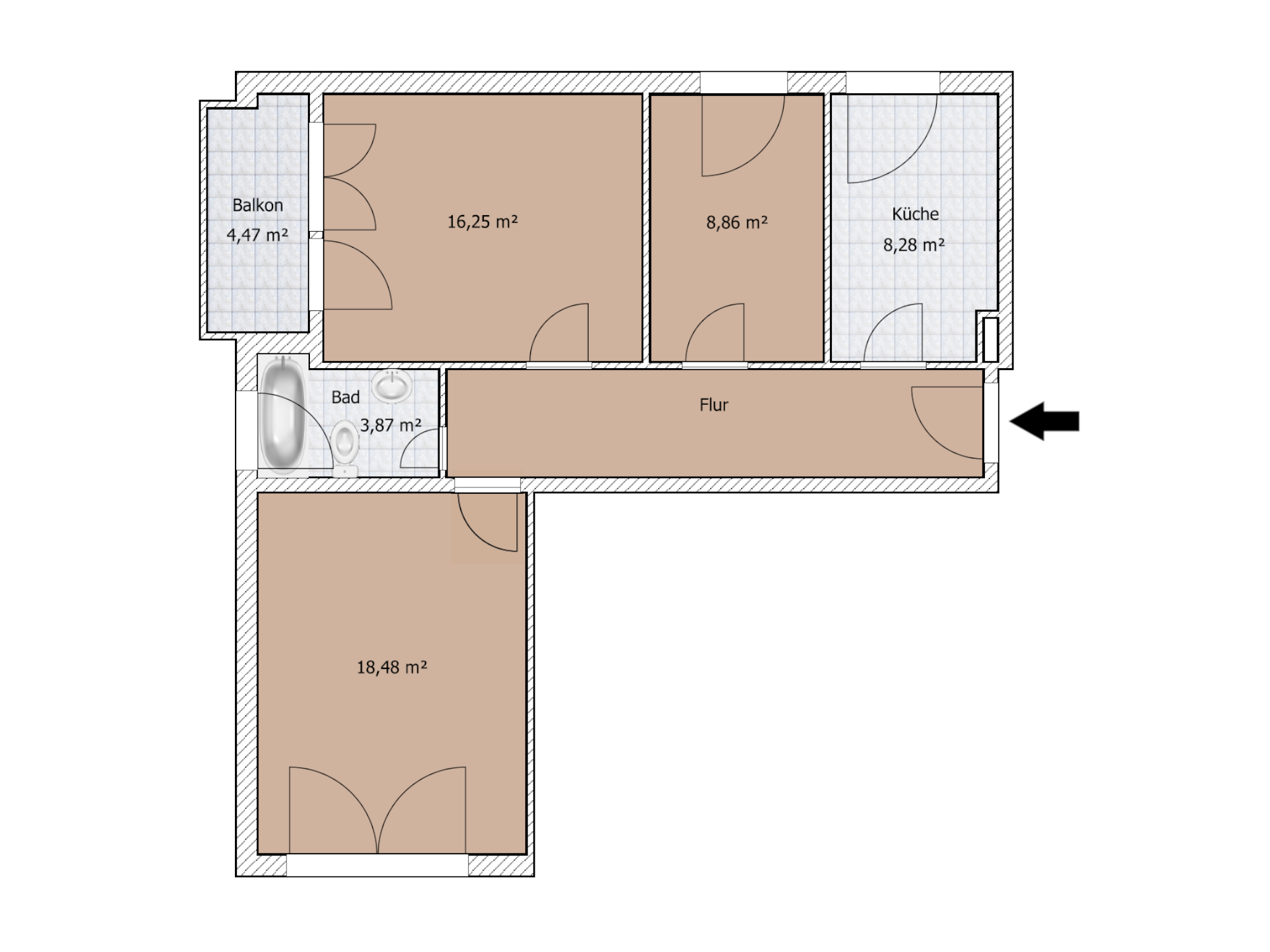 Grundriss 2. OG rechts